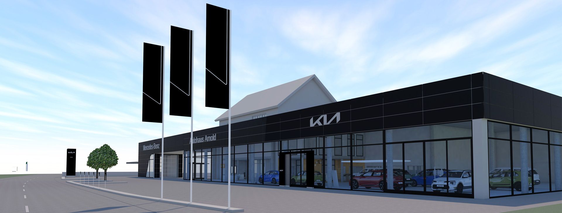 Kia Autohaus Arnold Modernisierung Standort Neufahrn